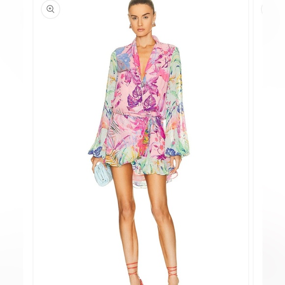 Rococo Sand Zazu Short Dress Motley Tropical S - Picture 1 of 11
